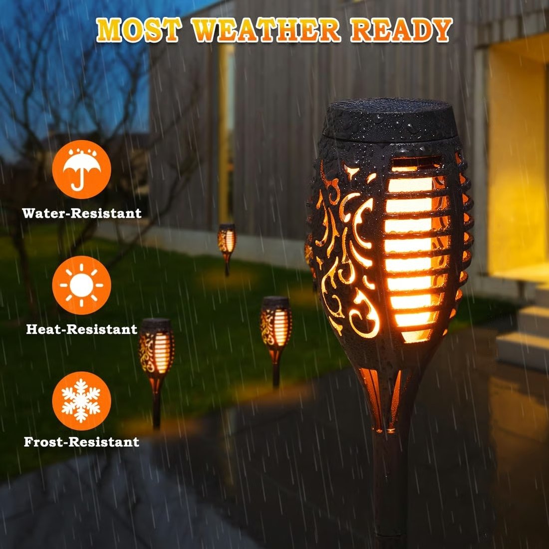 🔥2025 Solar-Fackeln – Flackernde Flamme für Outdoor-Dekoration