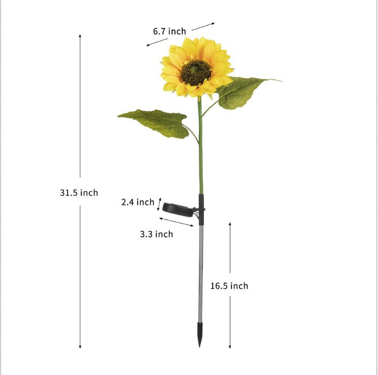 🌻 Solarbetriebene Sonnenblumen-Gartenstecklichter