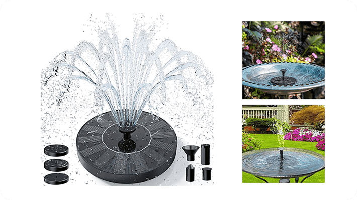 Der Solarbrunnen für lebendige Gärten.