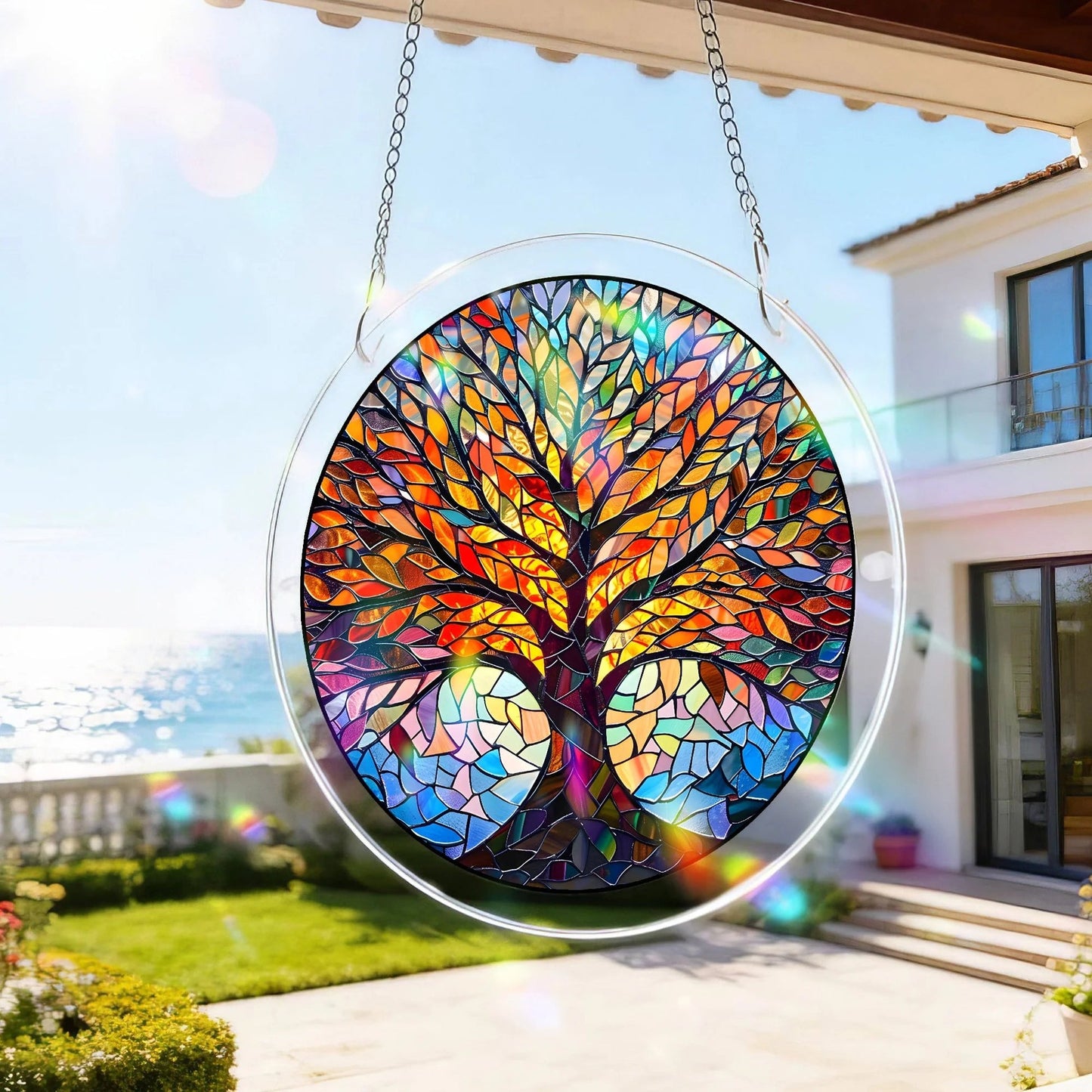 🔥Acryl-Sonnenuntergangs- und Meeres-Puzzle als Fensterdekoration