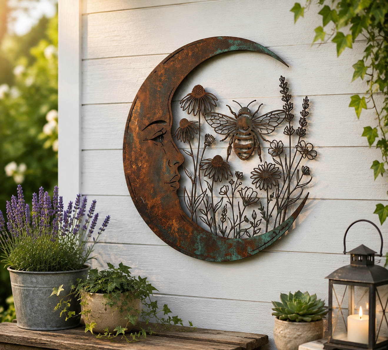 🌙Wanddekoration „Dragonfly Moon“