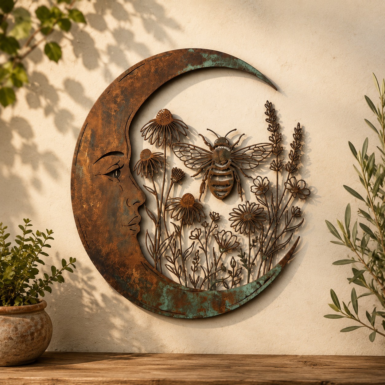 🌙Wanddekoration „Dragonfly Moon“