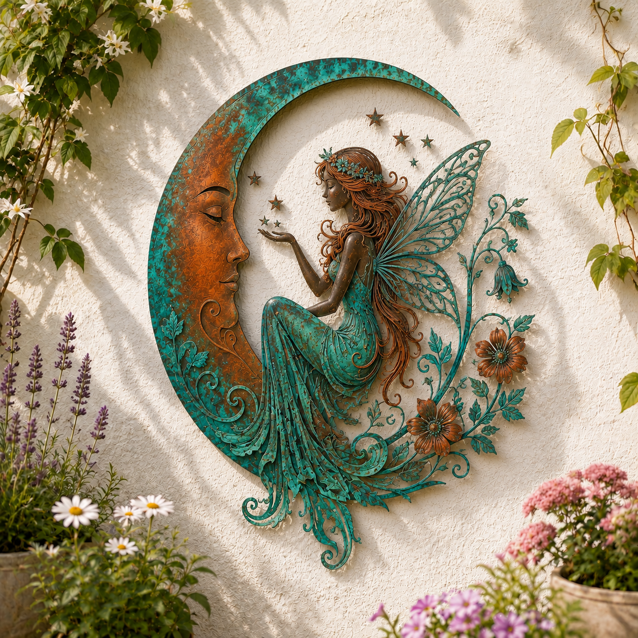 🌙Wanddekoration „Dragonfly Moon“