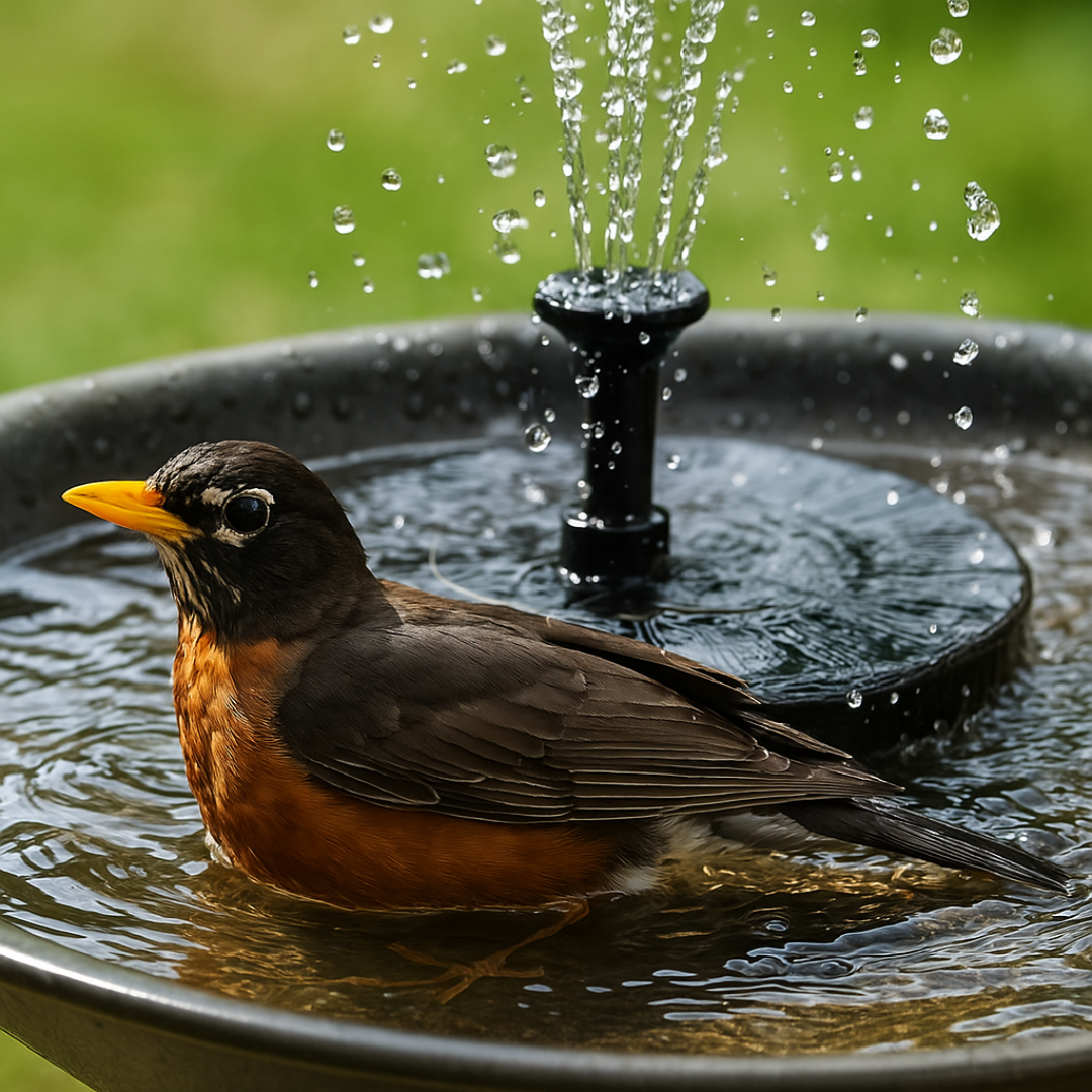 Der Solarbrunnen für lebendige Gärten.