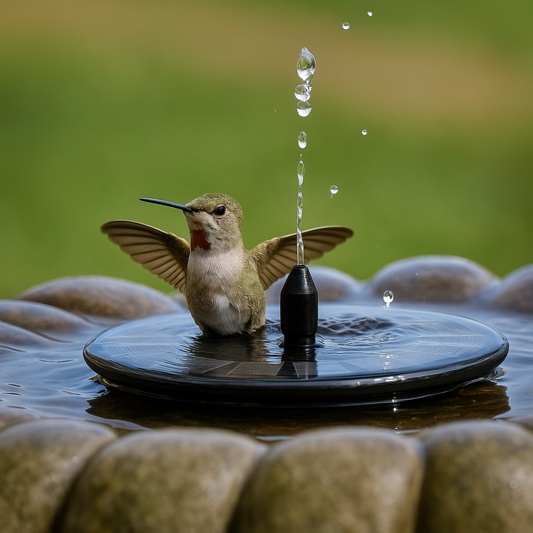 Der Solarbrunnen für lebendige Gärten.