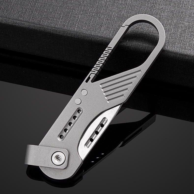 🏕️Schlüsselanhänger-Messer aus Titanlegierung