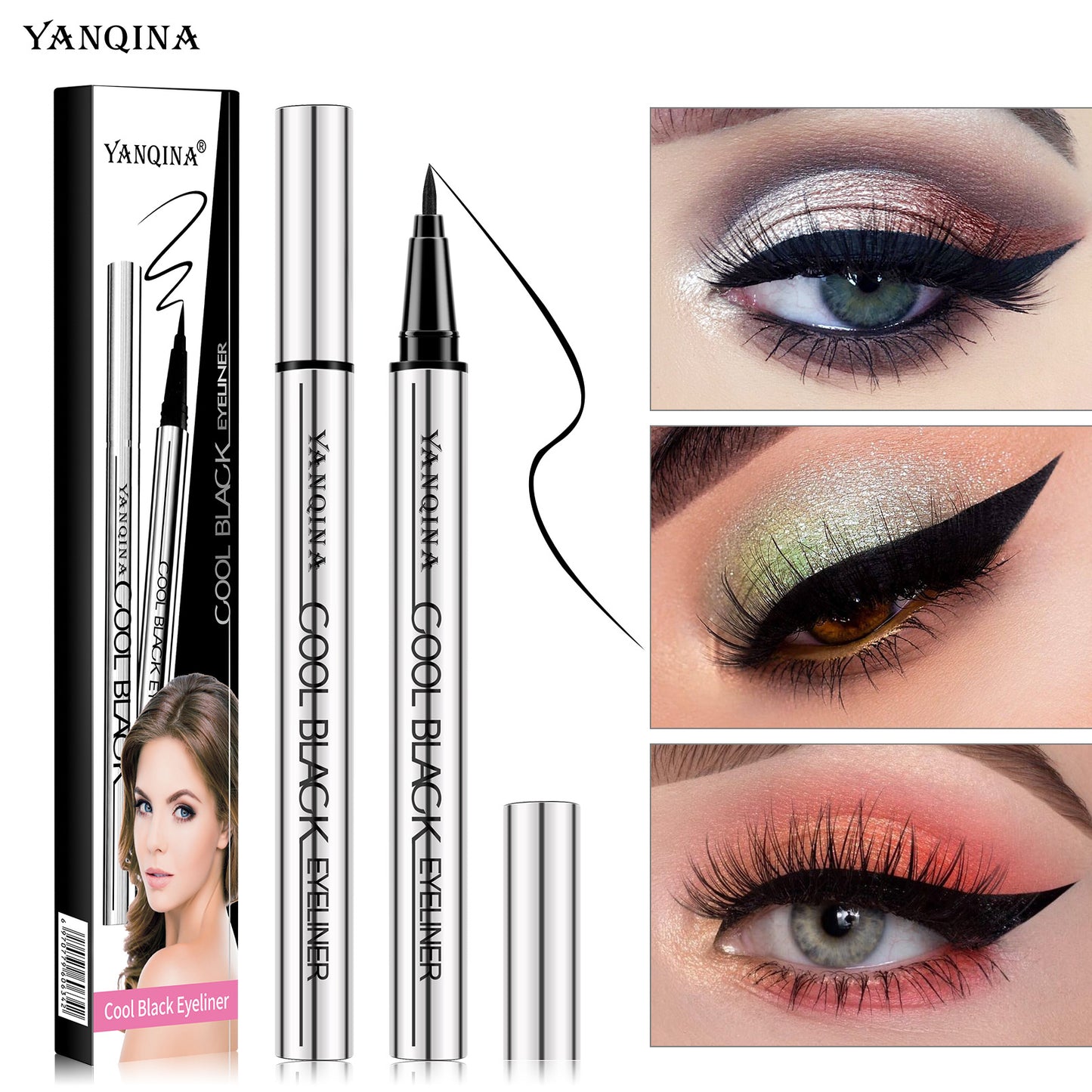 🔥 Leichter, langanhaltender Flüssig-Eyeliner – wasser- und schweißfest, langanhaltend und schnell trocknend