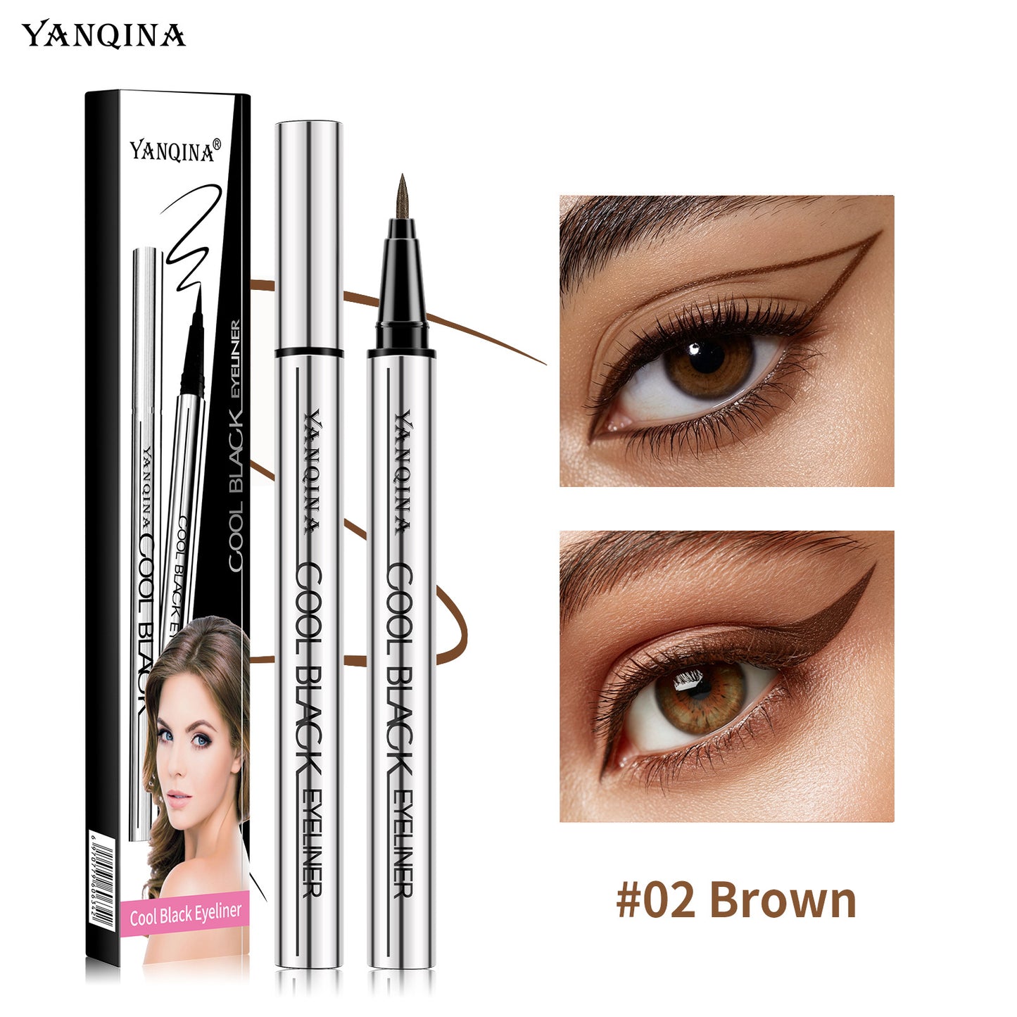 🔥 Leichter, langanhaltender Flüssig-Eyeliner – wasser- und schweißfest, langanhaltend und schnell trocknend