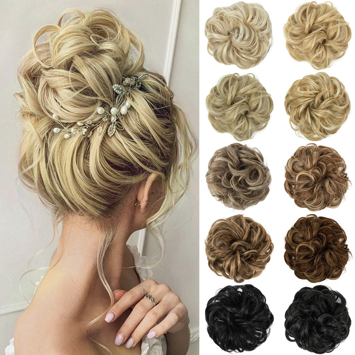 🔥50% Rabatt🔥 Unsichtbares flauschiges Naturperücken-Haarband - 48 Farben