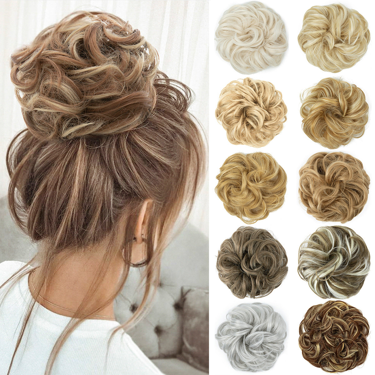 🔥50% Rabatt🔥 Unsichtbares flauschiges Naturperücken-Haarband - 48 Farben