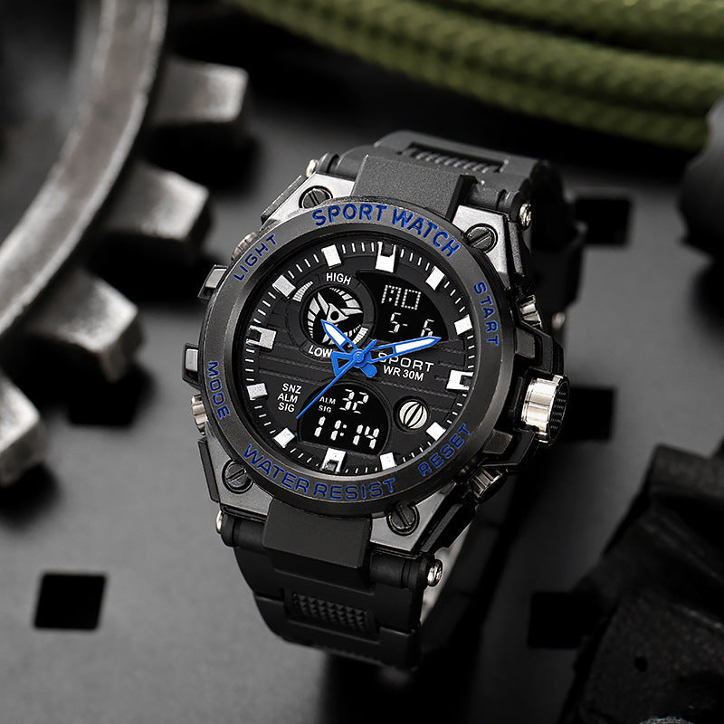 🔥 Wasserdichte, leuchtende Outdoor-Sport-Digitaluhr für Herren mit zwei Displays