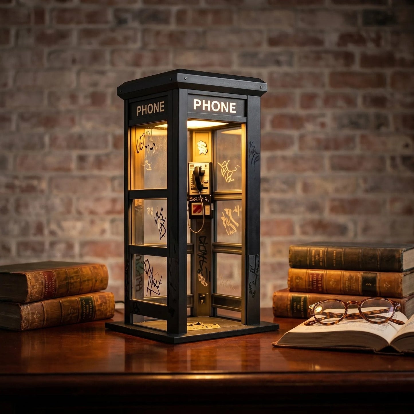 📞Ambiente-Lampe im Stil einer alten Telefonzelle✨