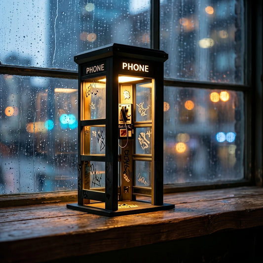 📞Ambiente-Lampe im Stil einer alten Telefonzelle✨