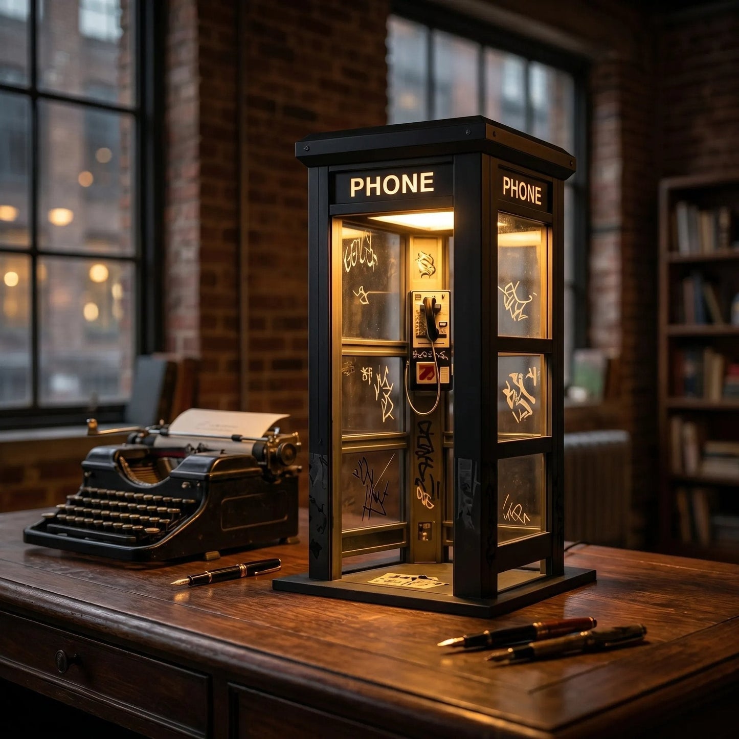 📞Ambiente-Lampe im Stil einer alten Telefonzelle✨