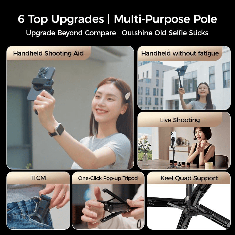 🌟4-in-1-Multifunktions-Magnet-Selfie-Stick