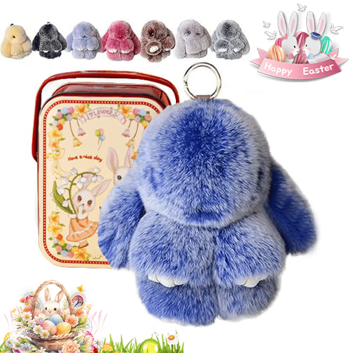 🐰Süßer Osterhasen-Plüschschlüsselanhänger – Geschenkoption in Blechdose, 🎁Süße Osterüberraschung