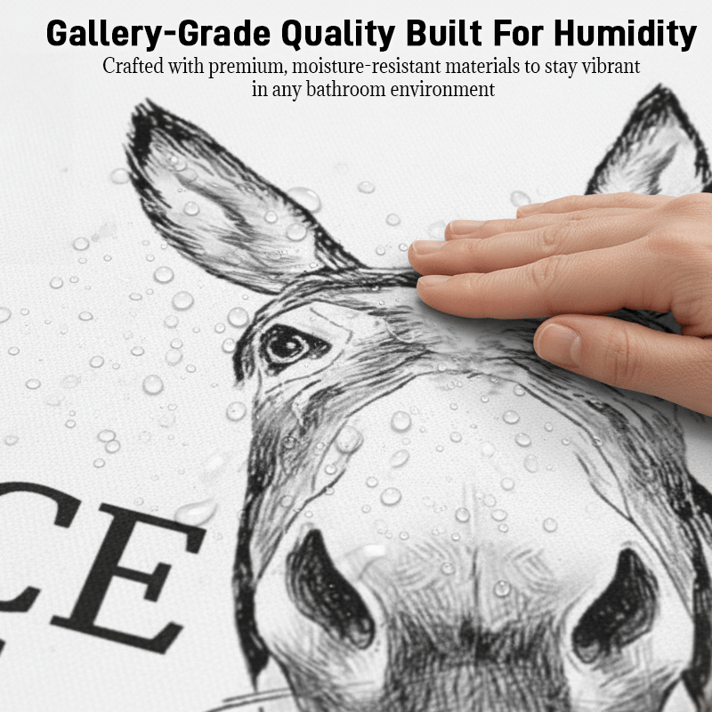 Die „Nice Ass“ freche Esel-Badezimmer-Leinwandkunst Versteckter Humor für pure Freude