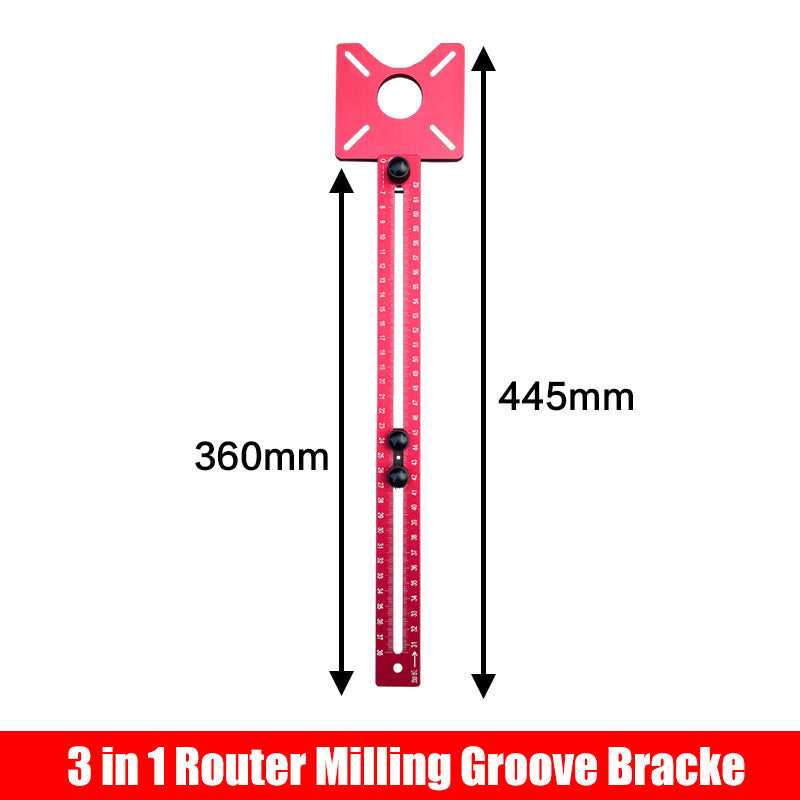 🔧✨ 3-in-1-Router-Fräshalterung für Nuten – verstellbar, Zoll-/cm-Skalen, modularer Aufbau 🛠️