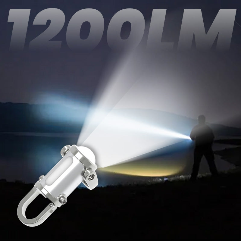 1200LM Superhelle Mini-Schlüsselanhänger-Taschenlampe, wasserdicht