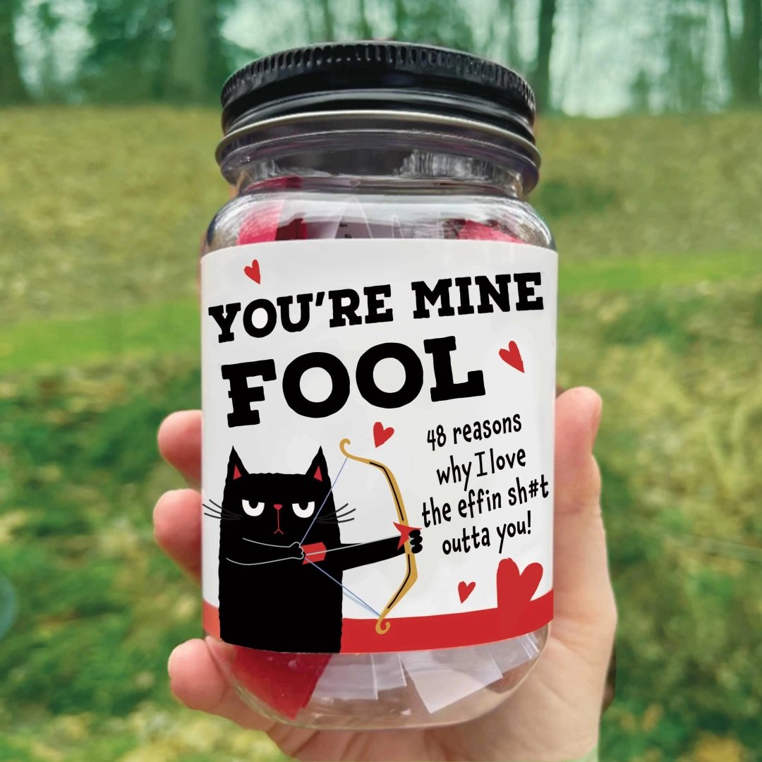 🏹❤️ Lustiges Valentinstag-Glas 😻Sag ihnen, dass du sie liebst – mit 48 coolen Zitaten 🎁Geschenkfertig – kein Stress beim Verpacken!