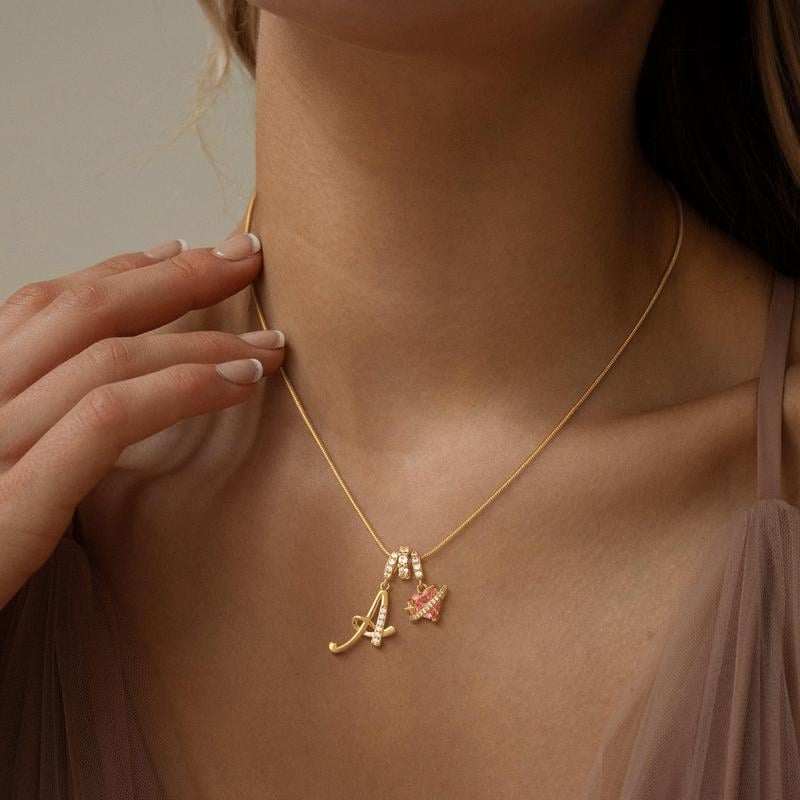 💖 LETZTER TAG – 57 % RABATT ✨ 3-lagige Anhänger-Halsketten mit Initialen A-Z 🎀 | Personalisiert & elegant