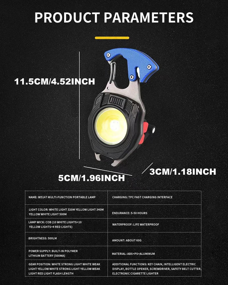 💡2024 Neue Ankunft Upgrade 8 in 1 Multifunktionale tragbare Notbeleuchtung