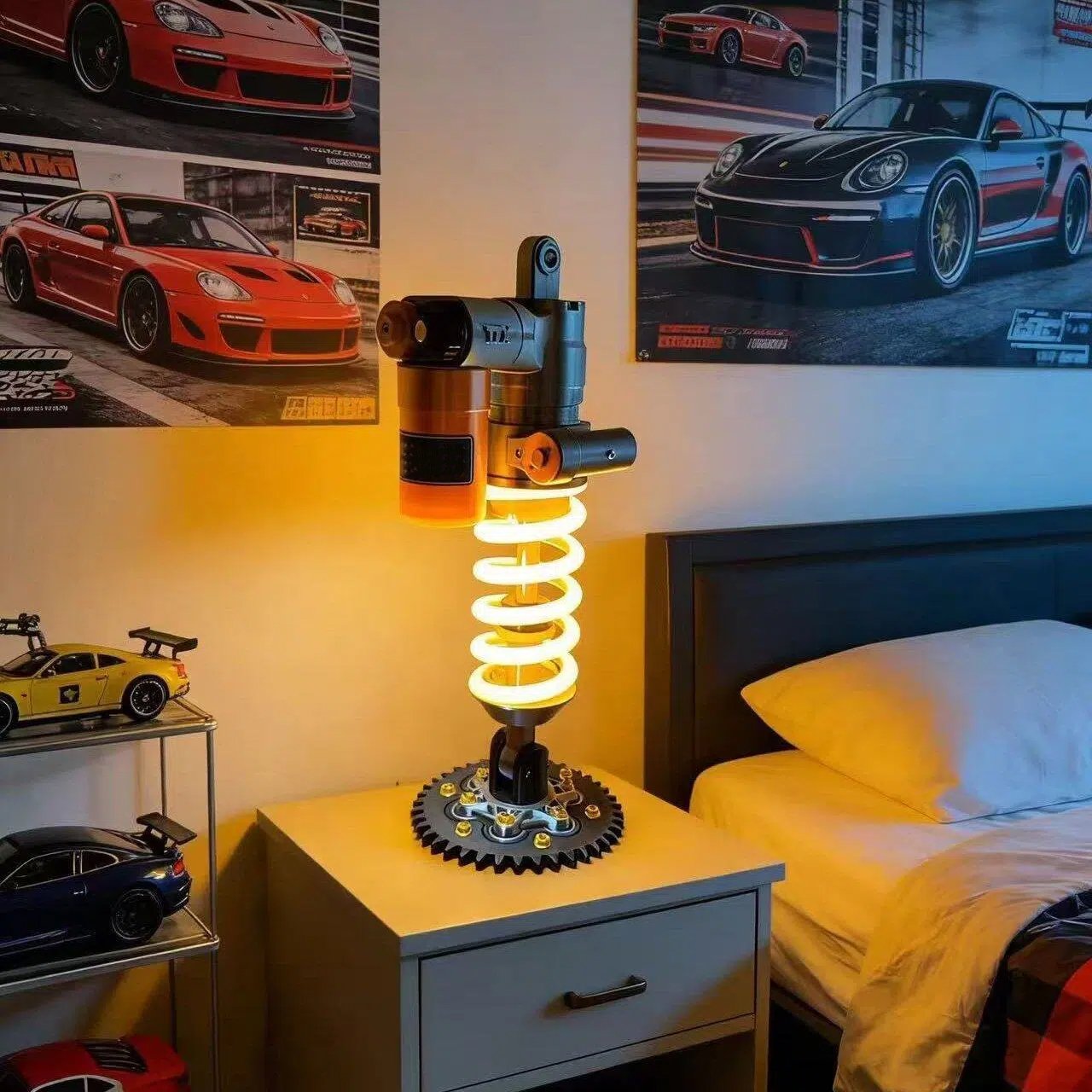 🔥Inspired Suspension Stoßdämpfer-Lampe – Verstellbare LED-Leuchte für Gamer und Autoliebhaber (⏰Kostenloser Versand)