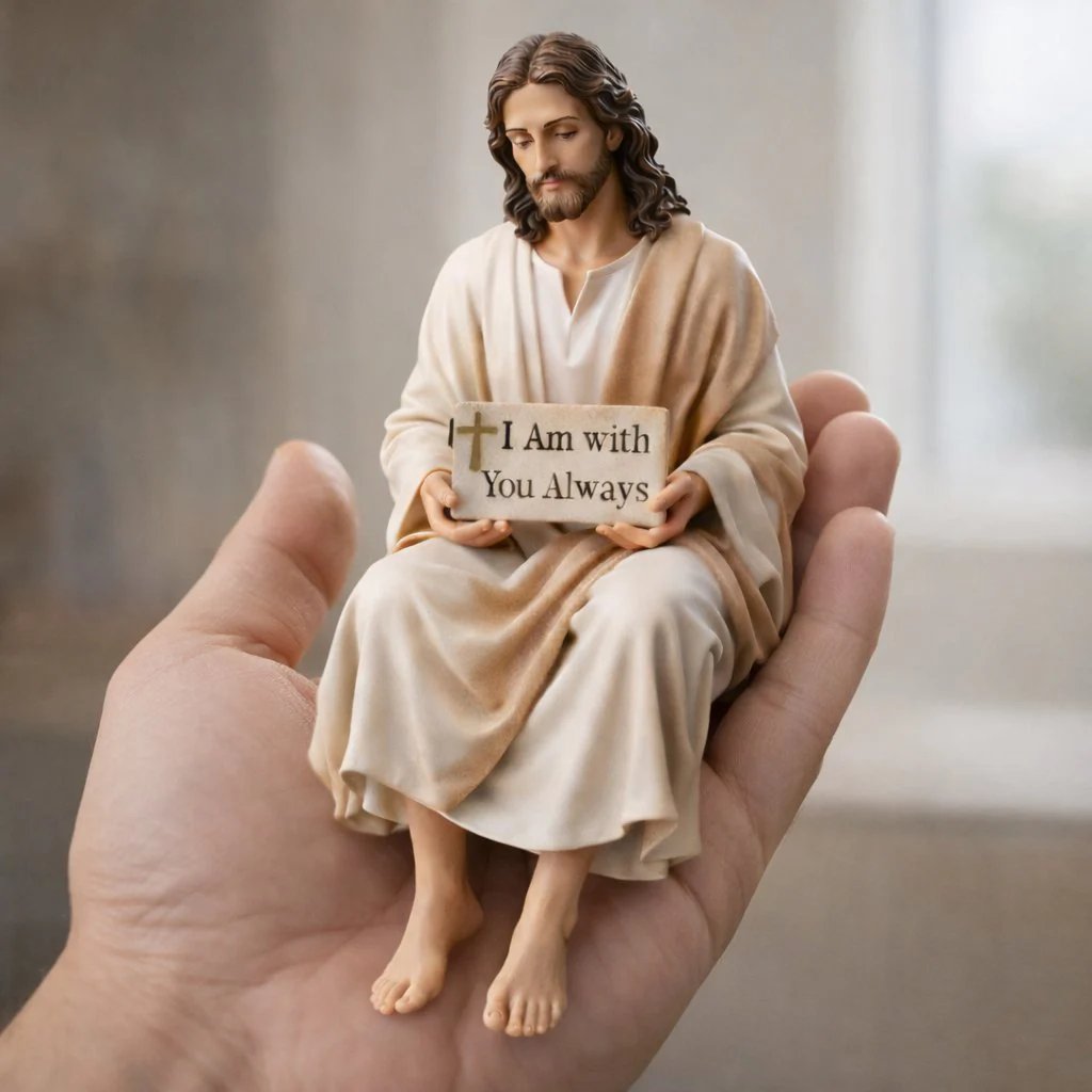✨Handgefertigte Jesus-Figur✝️Ruhiger Begleiter für Ihren Schreibtisch🙏