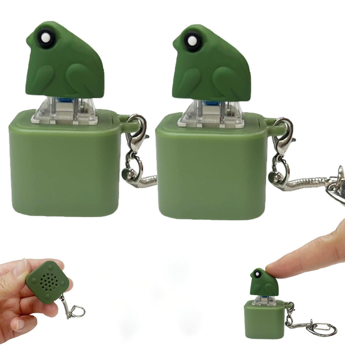 🐸Froschquakendes Fidget-Spielzeug – Wiederaufladbarer Froschquak-Schlüsselanhänger, Stressabbau durch Froschquaken mit bunten Lichtern, lustiges und tragbares Spielzeug zur Linderung von Angstzuständen