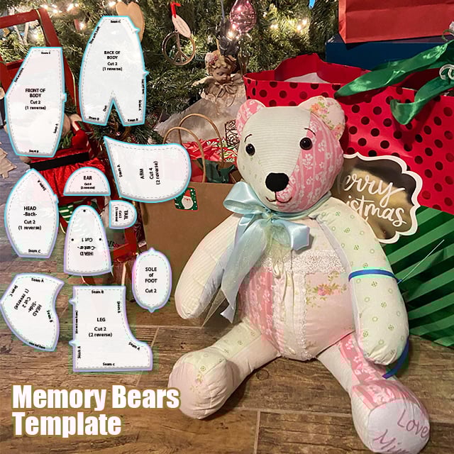 🎄Memory Bear Schablonenlineal-Set