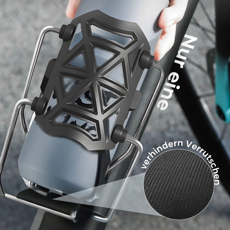🧴 Adaptiver Flaschenhalter für Radfahrer – Universelle Passform, Robuste Konstruktion