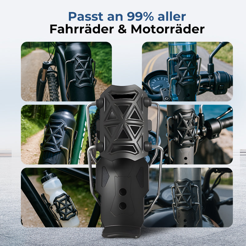 🧴 Adaptiver Flaschenhalter für Radfahrer – Universelle Passform, Robuste Konstruktion