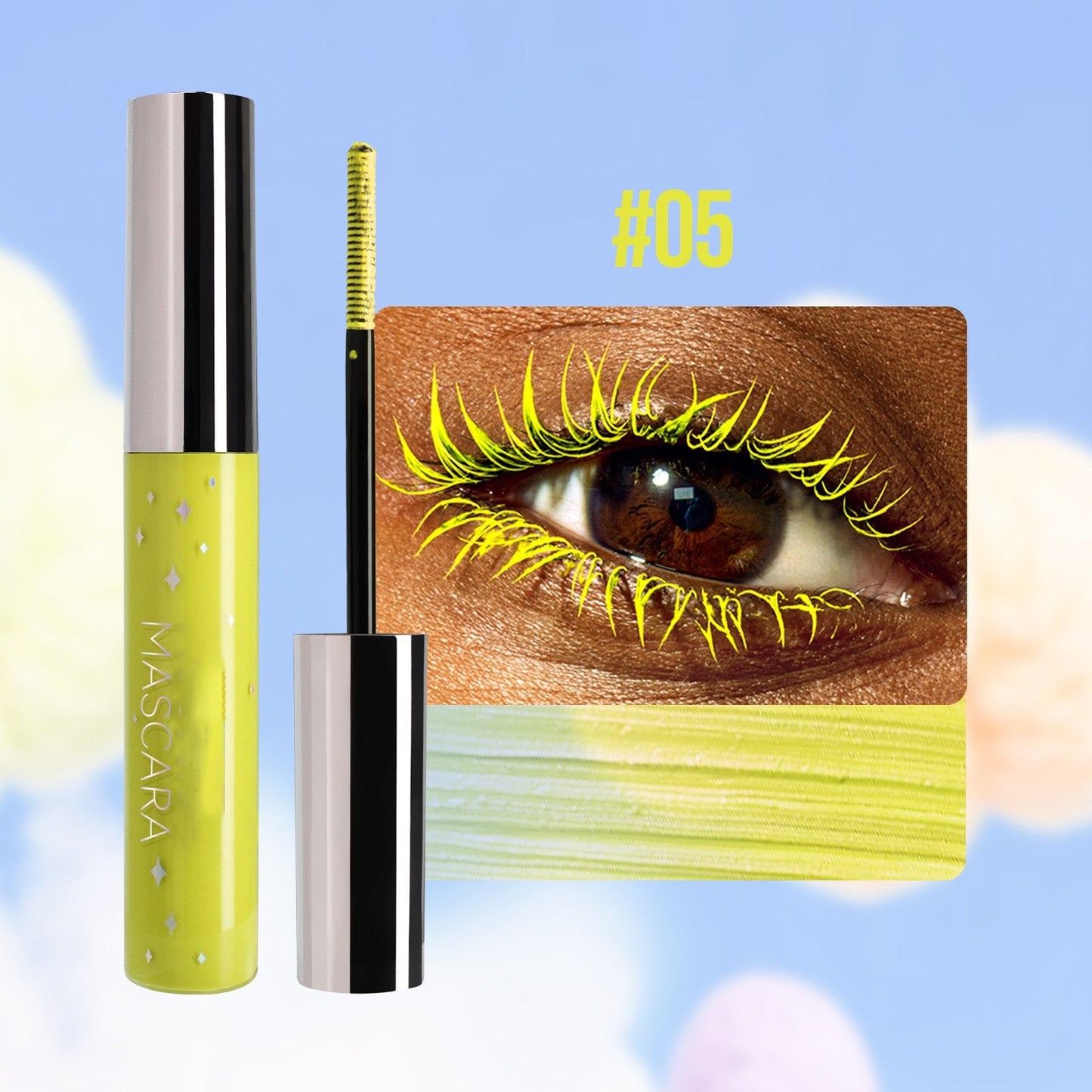 Farbenfrohe Glitzer-Mascara/Colorful Glitter Mascara