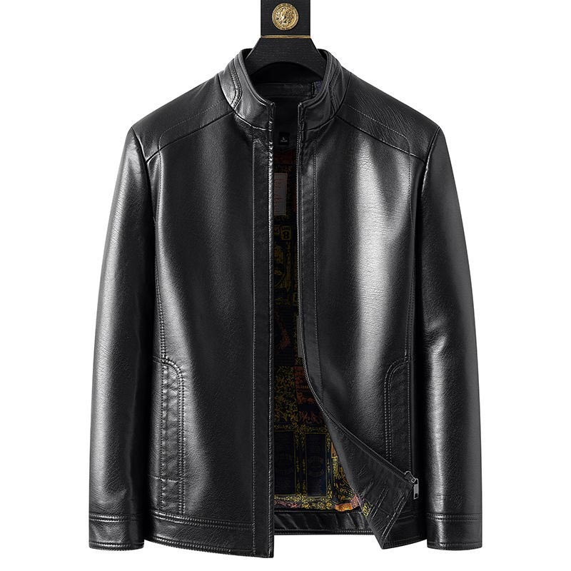 Warme Herren Lederjacke mit Plüschfutter - Geschenk für ihn!