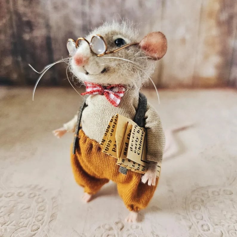 🔥Limitierte Auflage🐭Handgemachte süße Nadelfilzmaus