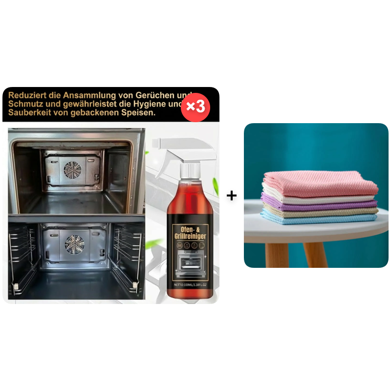 🧼 KAUFE 2, ERHALTE 1 GRATIS! 🔥 Backofen- & Grillreiniger – Löst Eingebranntes Fett, Geruchsneutralisierend & Ohne Schrubben ✨