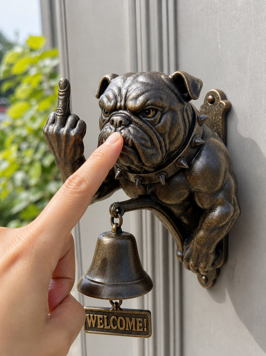 Lustige Bulldoggen-Türklingel