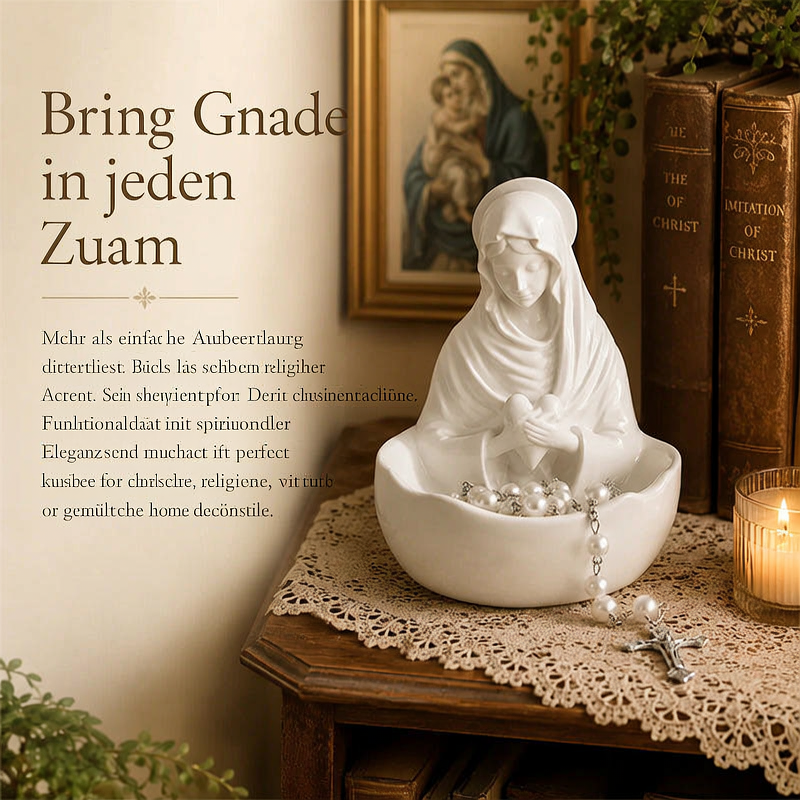 🧕Elegantes Ornament aus Kunstharz: Dekorative Schale mit religiösem Motiv – Tischdekoration