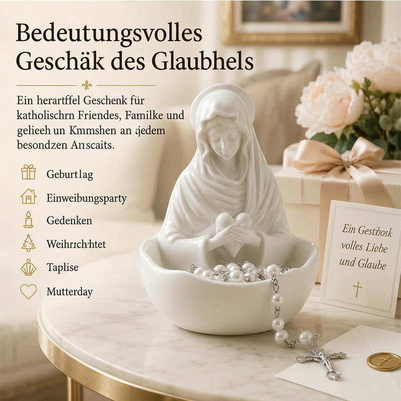 🧕Elegantes Ornament aus Kunstharz: Dekorative Schale mit religiösem Motiv – Tischdekoration