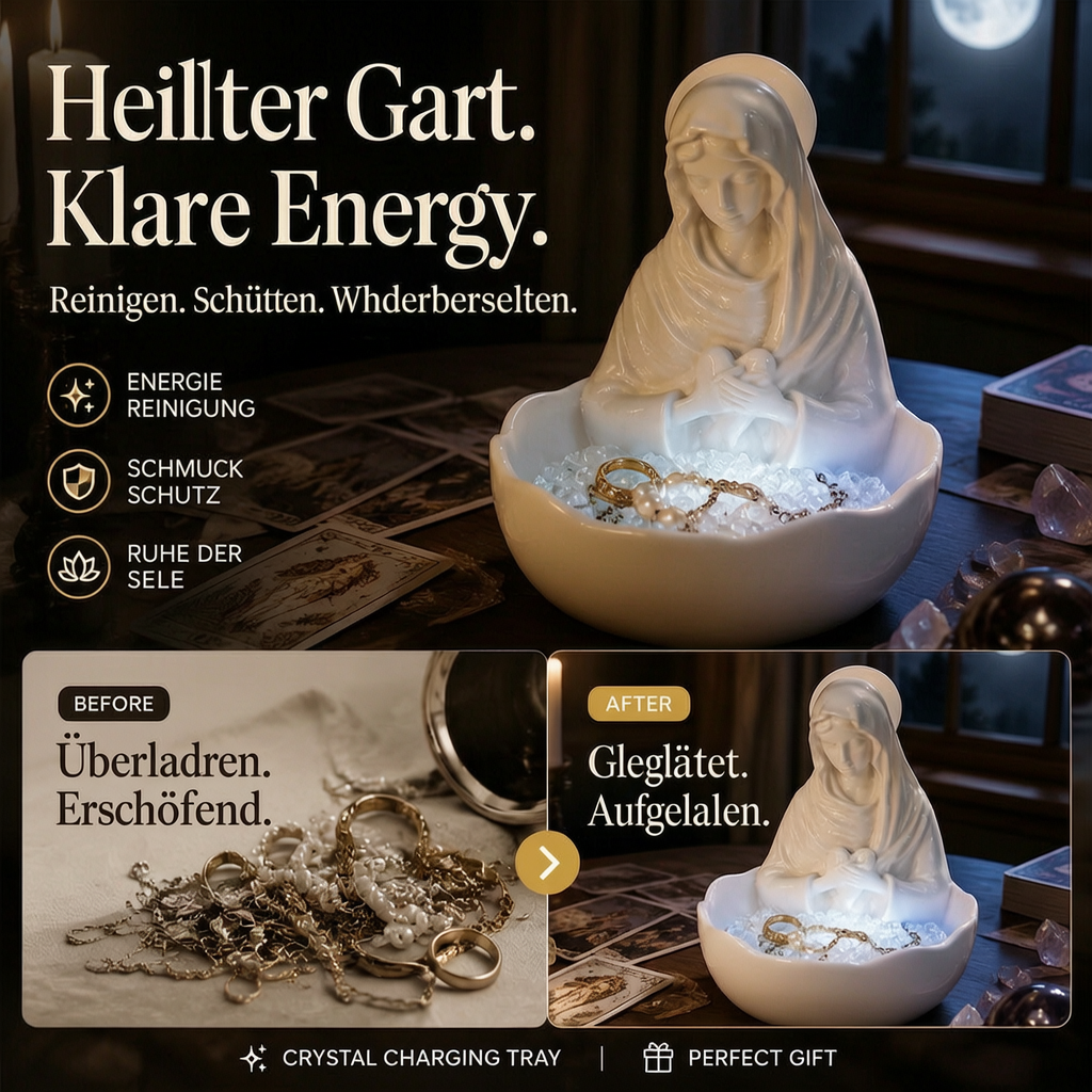 🧕Elegantes Ornament aus Kunstharz: Dekorative Schale mit religiösem Motiv – Tischdekoration