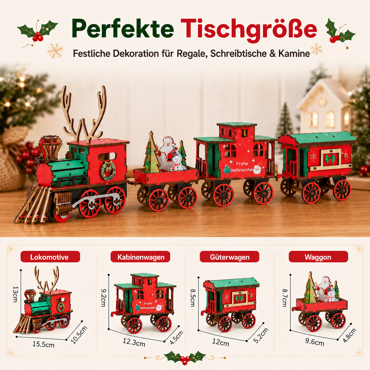 🎄DIY-Weihnachts-Holzzug-Set – 3D-Bau-Puzzle-Bausatz