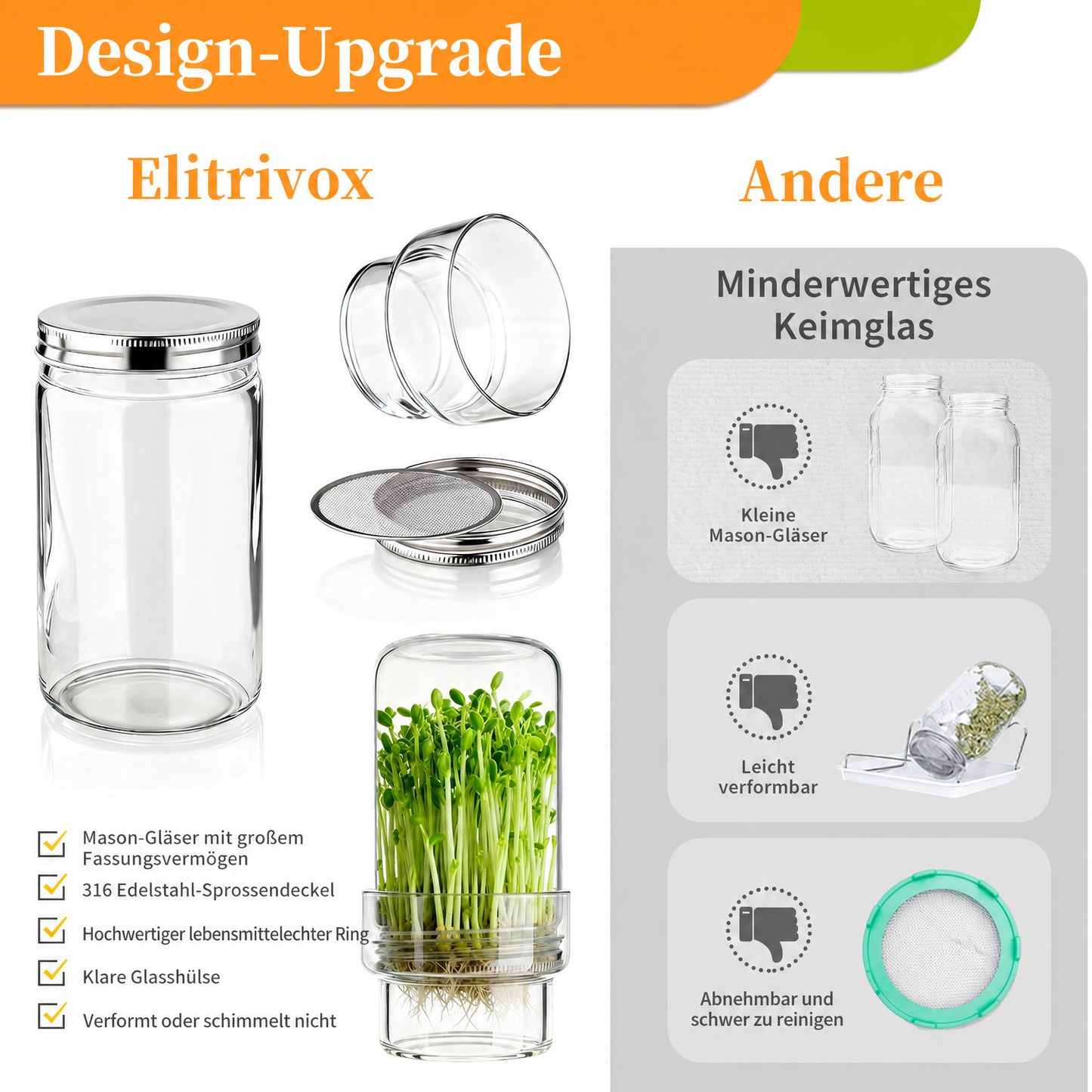 🥦 Aktualisiertes Keimset – Keimgläser-Sets