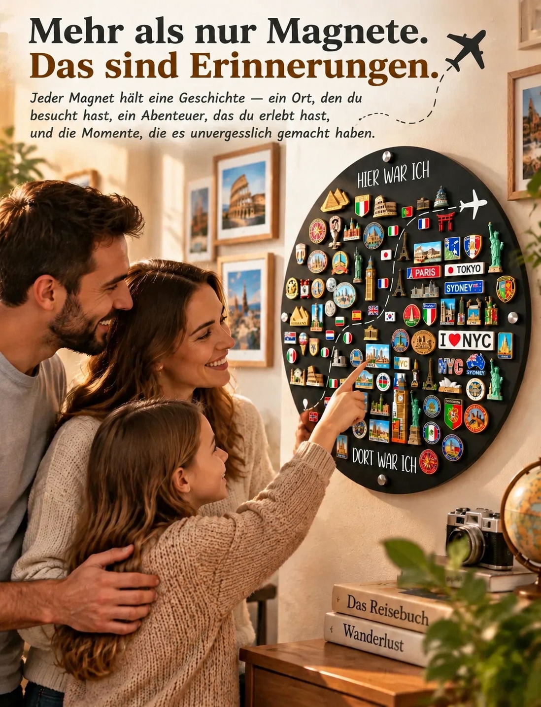 🌎 Reise-Magnettafel – Verwandle deine Reisen in Erinnerungen