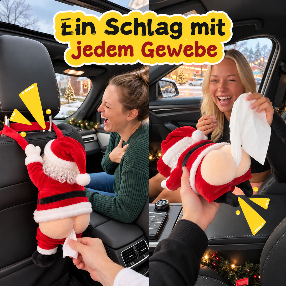 🎅Lustige Taschentuchbox in Weihnachtsmann-Form
