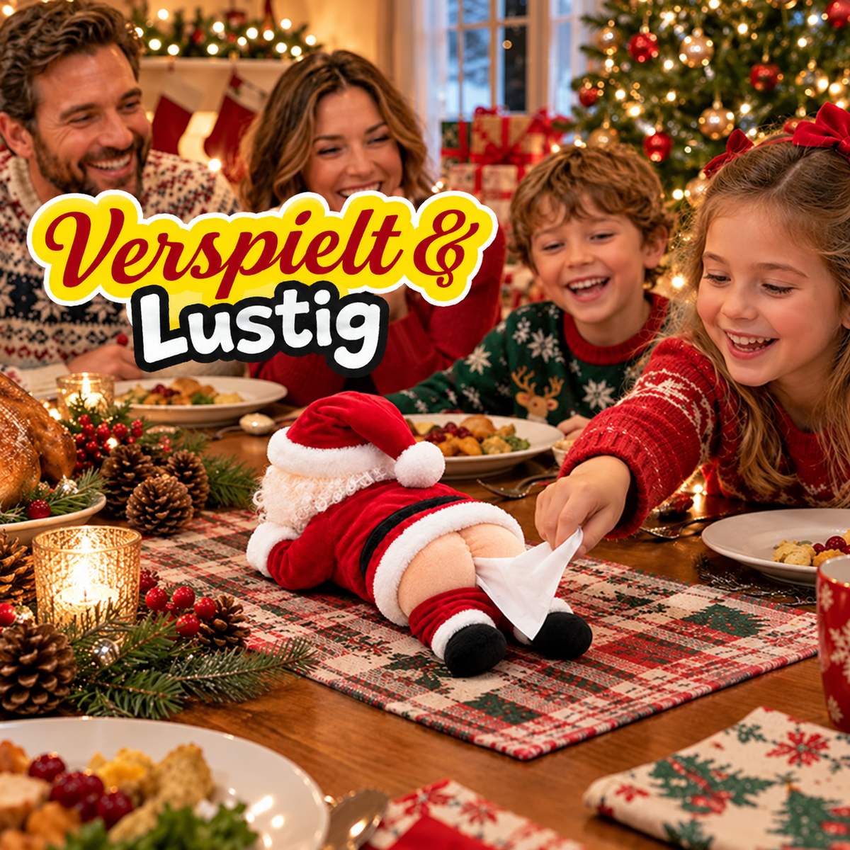 🎅Lustige Taschentuchbox in Weihnachtsmann-Form
