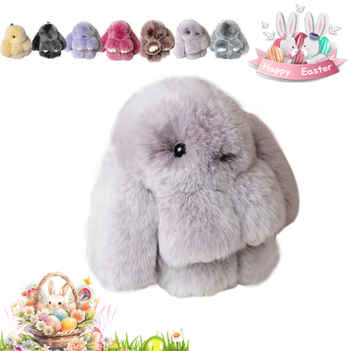 🐰Süßer Osterhasen-Plüschschlüsselanhänger – Geschenkoption in Blechdose, 🎁Süße Osterüberraschung