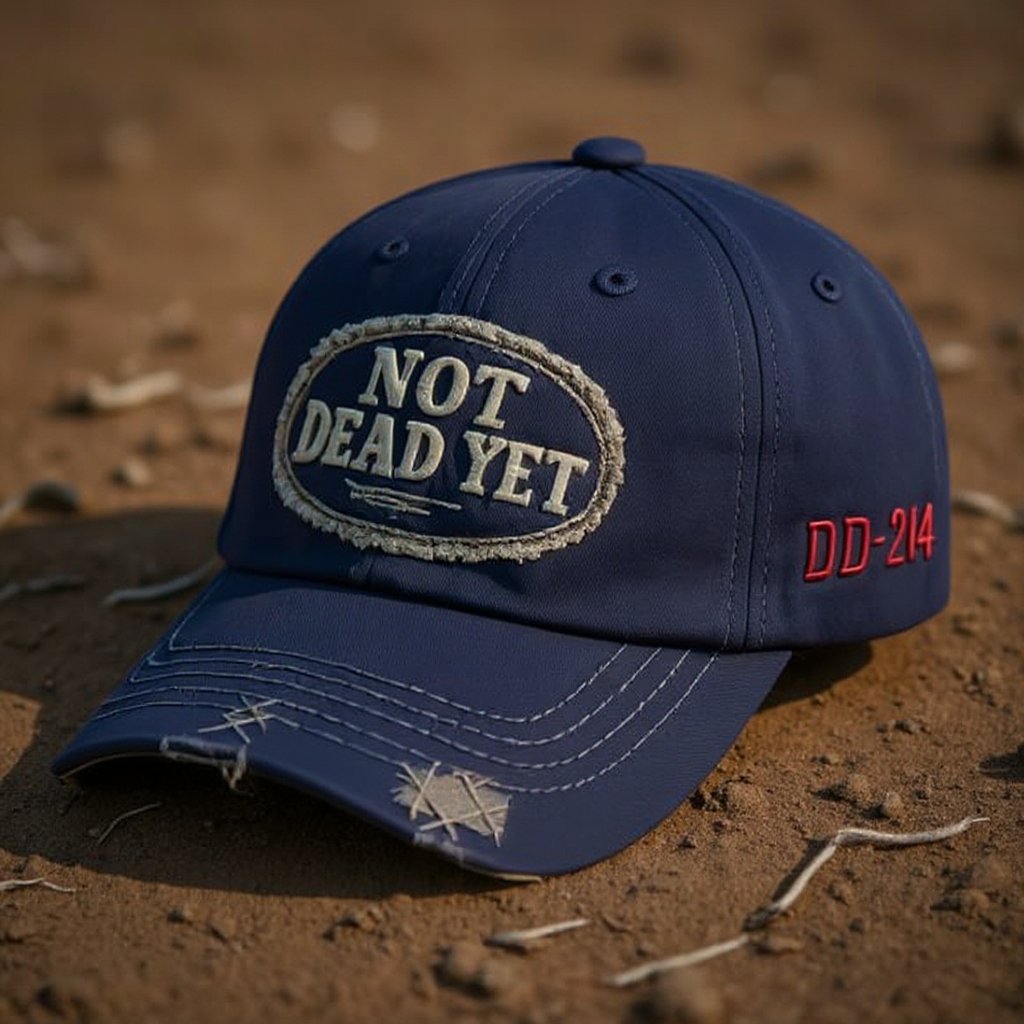 NOT DEAD YET – Vintage gewaschene Baseballkappe