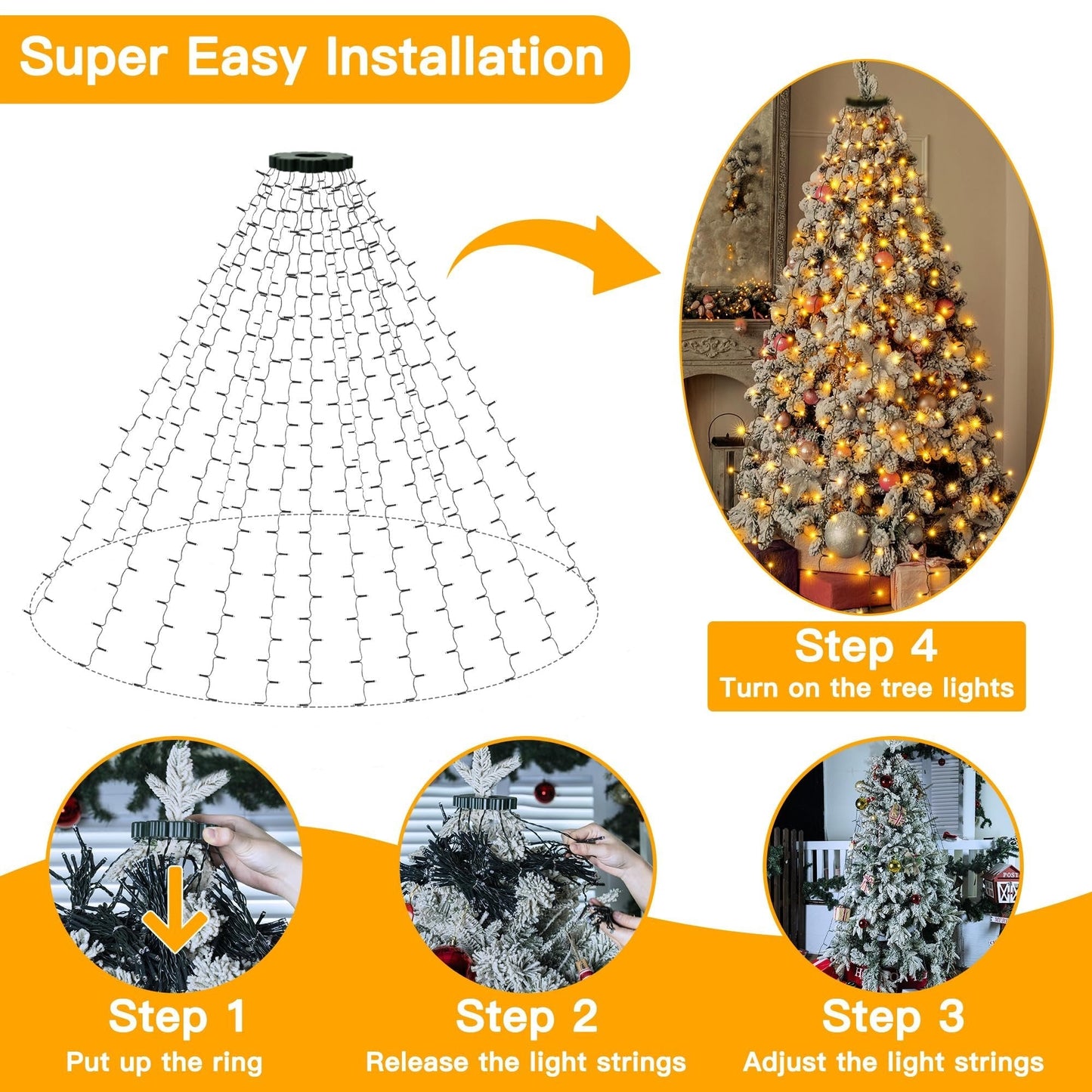 🔥Weihnachtsbaum Beleuchtung mit Ring