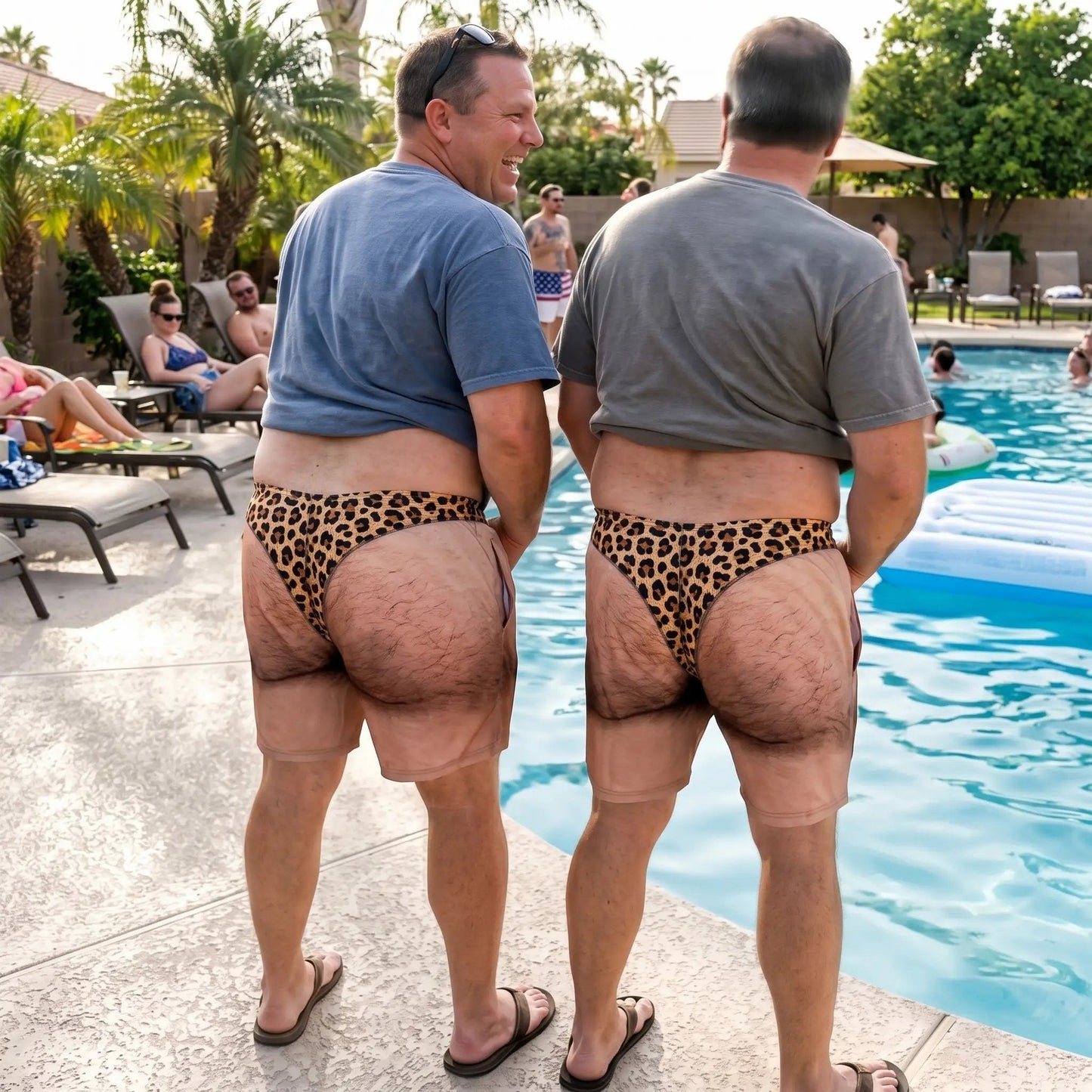 Die „Cheeky Commando“-Spaß-Badehose – sorgt garantiert für staunende Blicke!