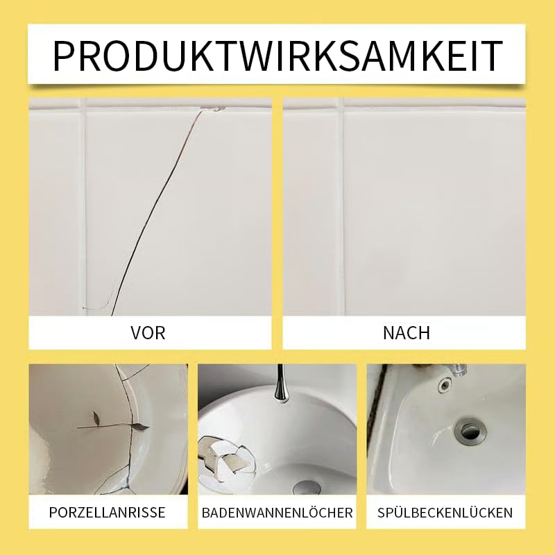 🔧Schnelltrocknender Fliesenreparaturkleber – Komplettes Werkzeugset für Heimwerker – Reparieren Sie Risse dauerhaft in wenigen Minuten!✨